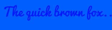 Image with Font Color 001BFF and Background Color 015EFF